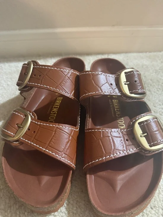 NWOT Birkenstock Staud collab Arizona Big Buckle Croc Slide Sandal size 40 - Picture 2 of 13